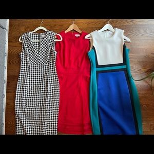 Three Calvin Klein Sleeveless dresses - Size 6 - bundle